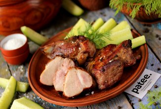 Шашлык из свинины на сковороде