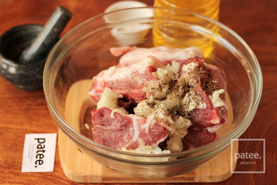 Шашлык из свинины на сковороде - Шаг 5