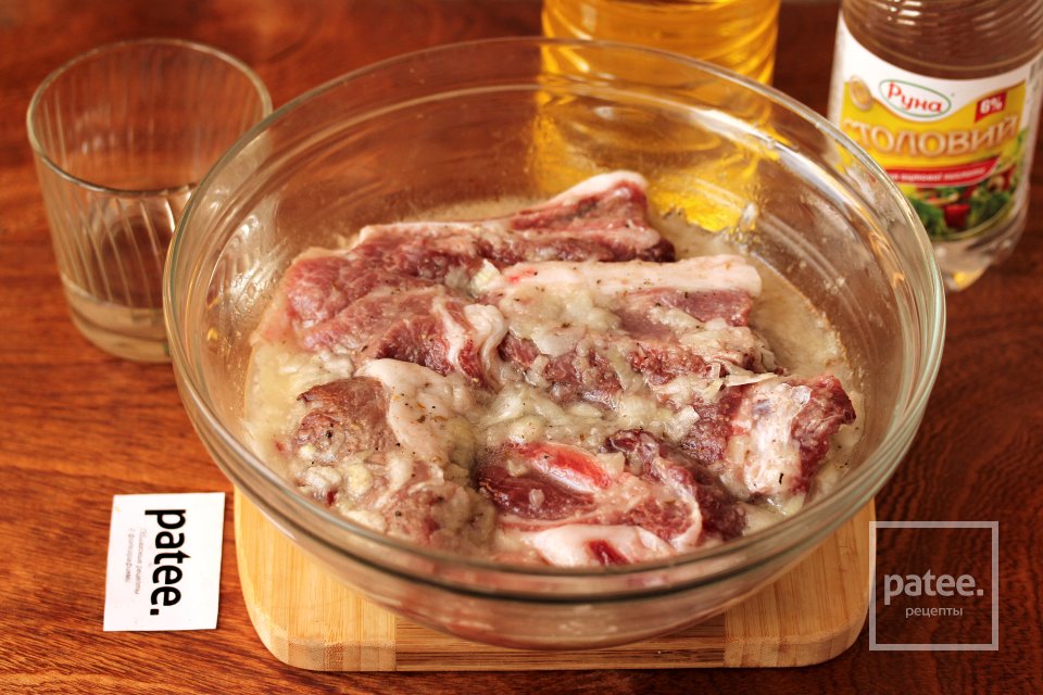 Шашлык из свинины на сковороде - Шаг 9