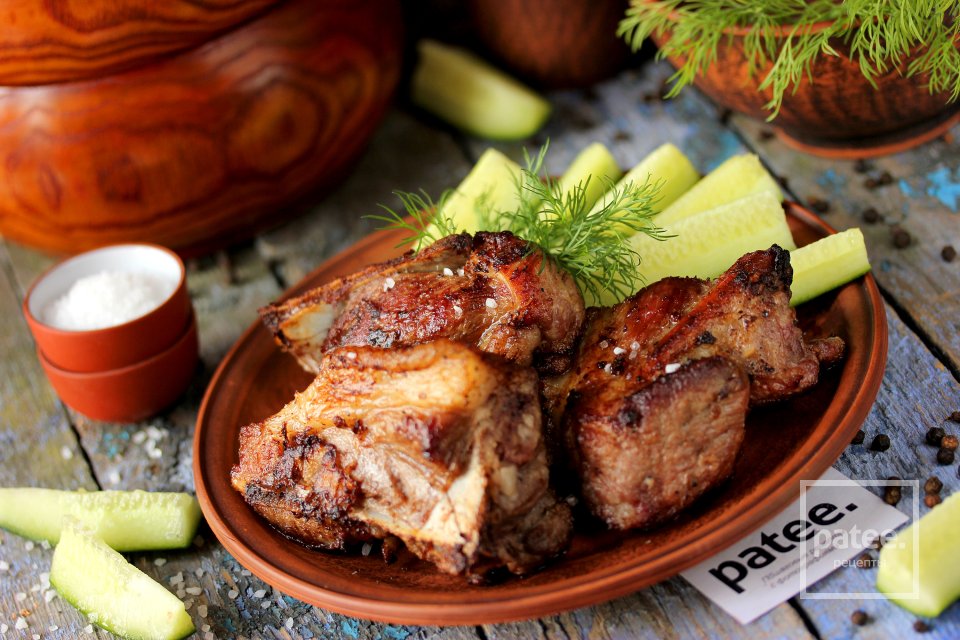 Шашлык из свинины на сковороде - Шаг 12