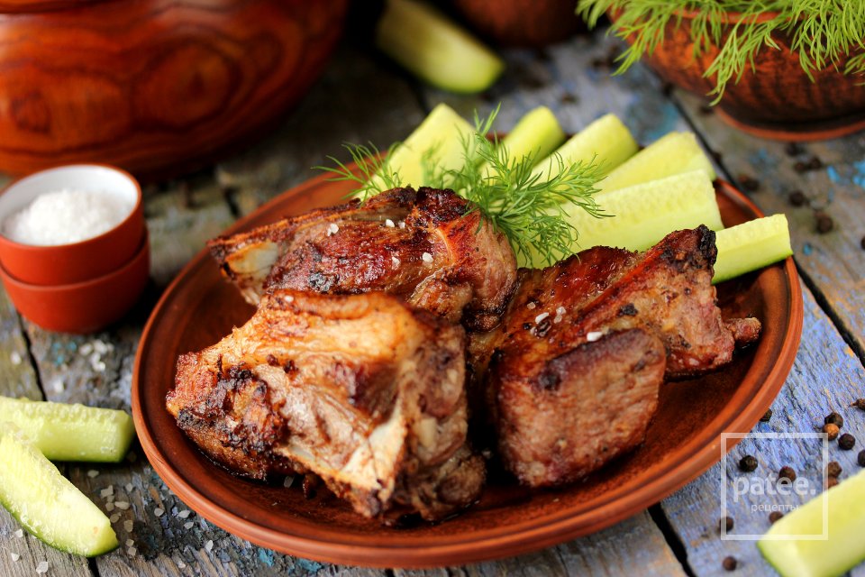 Шашлык из свинины на сковороде - Шаг 14