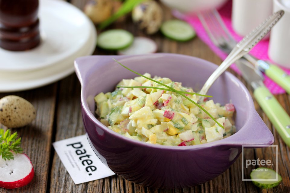 Салат из редиса с яйцом - Шаг 12