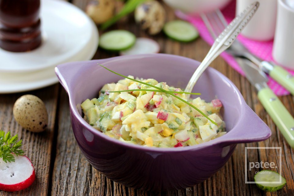 Салат из редиса с яйцом - Шаг 13