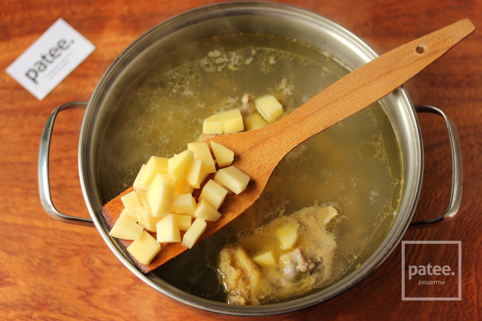 Сырный суп с курицей и щавелем - Шаг 8