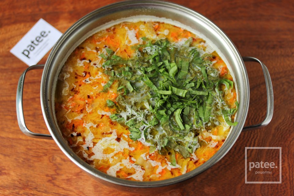 Сырный суп с курицей и щавелем - Шаг 14