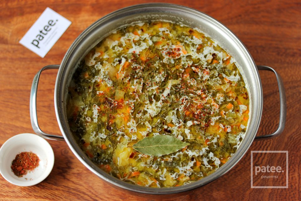 Сырный суп с курицей и щавелем - Шаг 15