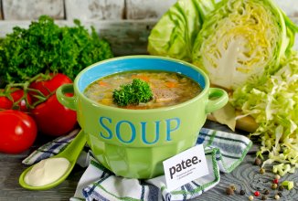 Щи из свежей капусты с говядиной