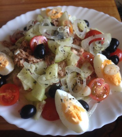 Летний салатик с тунцом - Шаг 1