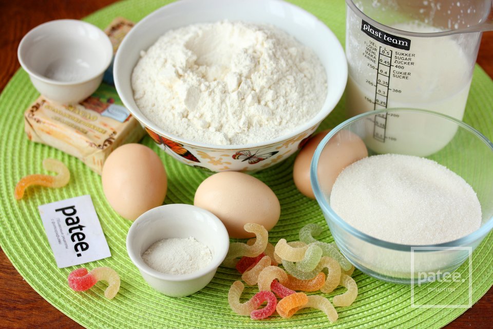 Кексы с желейками для детей - Шаг 1