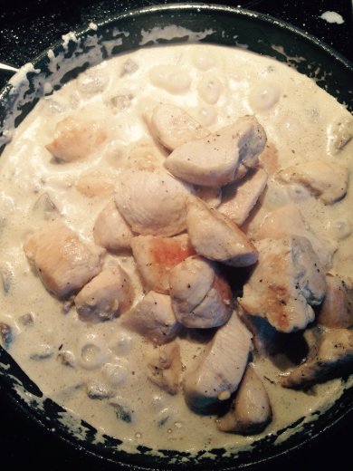 Куриное филе в сливочно-грибном соусе с рисом - Шаг 3