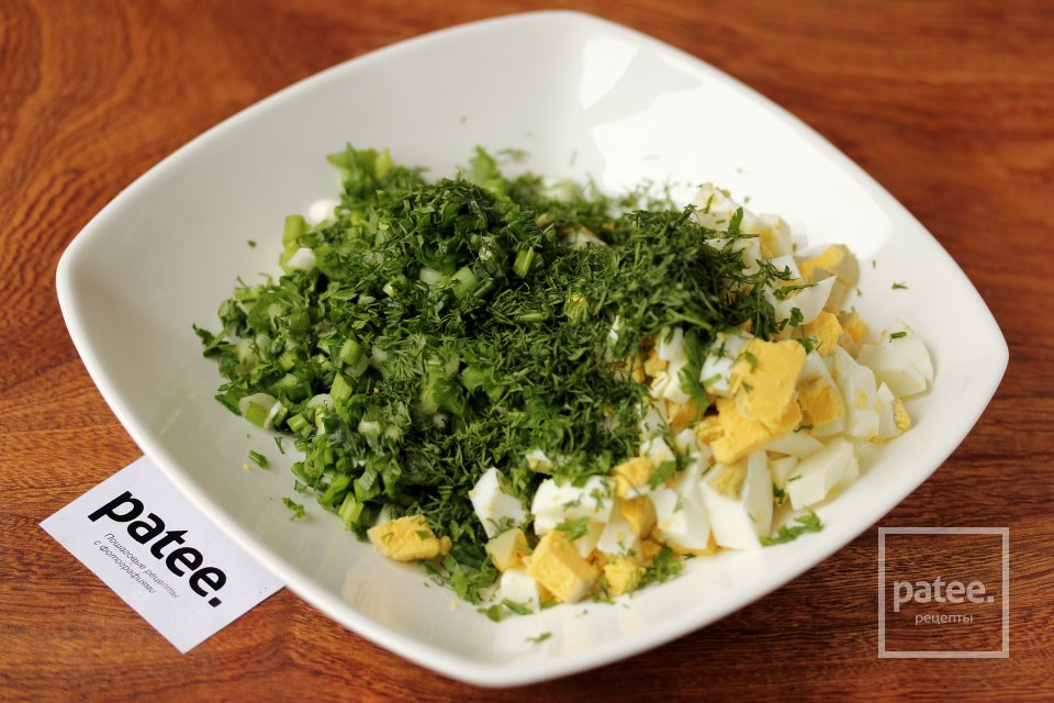 Салат из зелёного лука с яйцом - Шаг 7