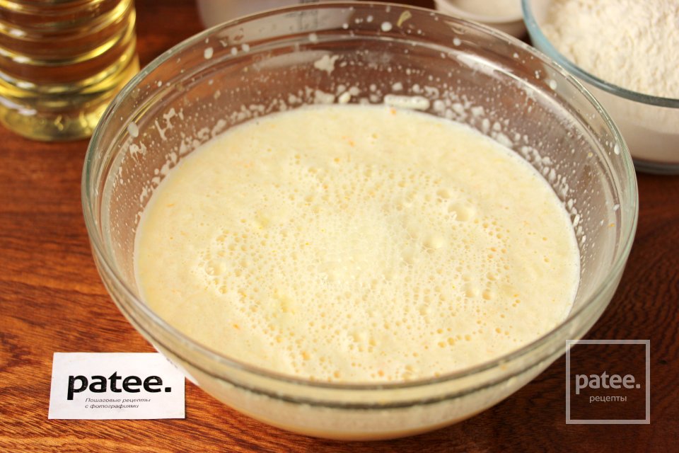 Апельсиновые блины с яблоком - Шаг 6