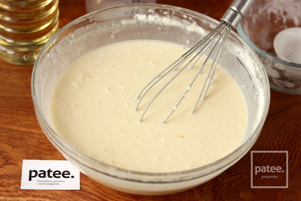 Апельсиновые блины с яблоком - Шаг 7