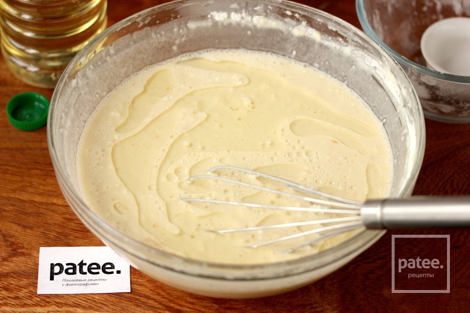 Апельсиновые блины с яблоком - Шаг 8