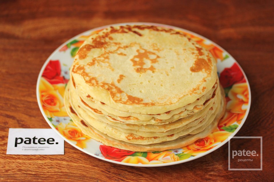 Апельсиновые блины с яблоком - Шаг 9