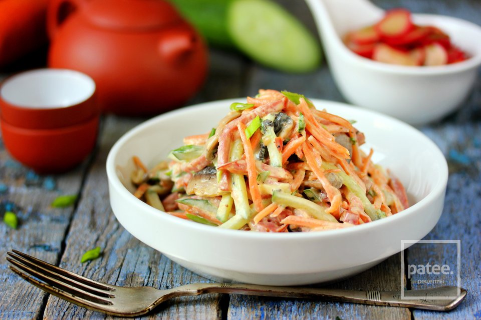 Салат с морковью по-корейски и колбасой - Шаг 13