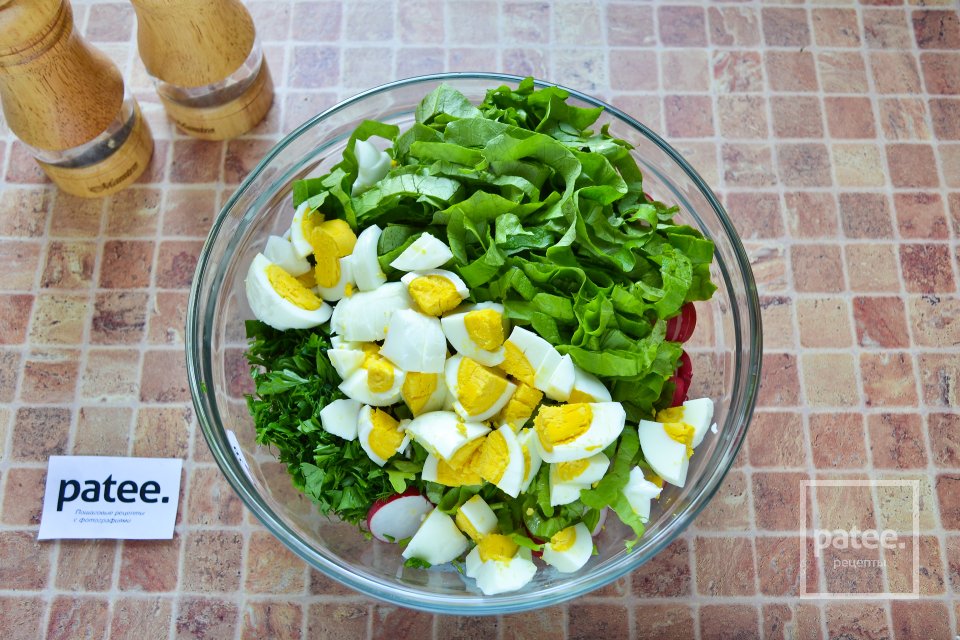 Салат из редиса с зеленью - Шаг 10