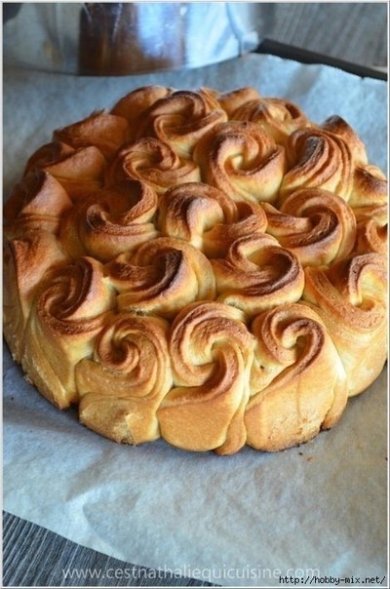 Булочный пирог-Букет роз - Шаг 4