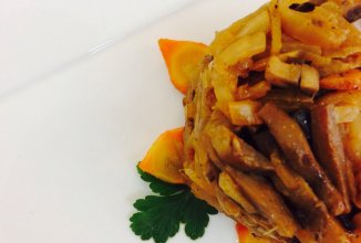 Тушеная капуста с грибами