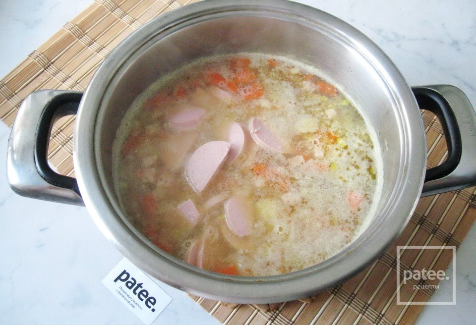 Гороховый суп с сардельками - Шаг 13