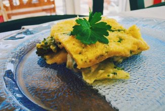 Лазанья с брокколи