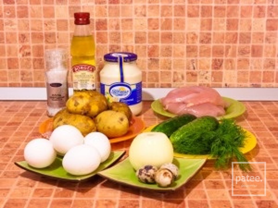 Салат «Гнездо глухаря» - Шаг 1