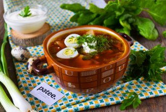 Украинский борщ со щавелем