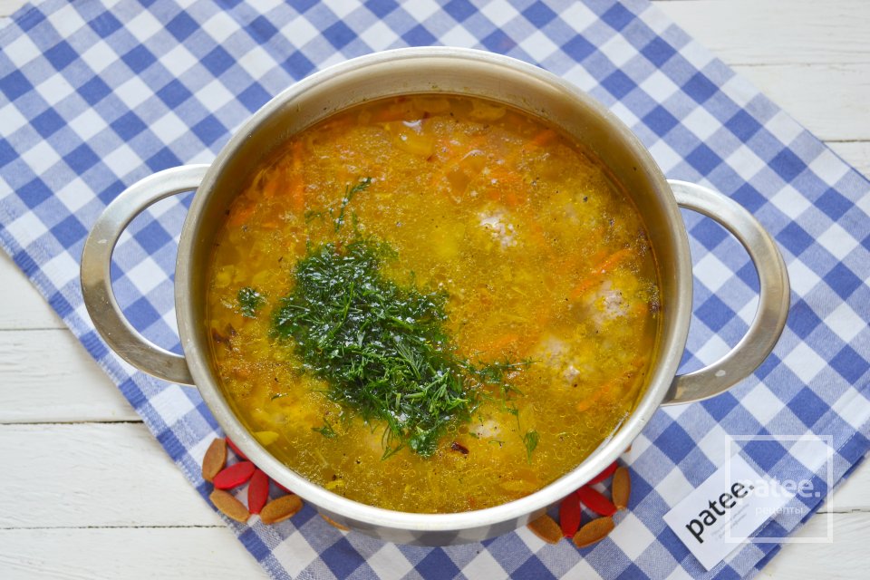 Перловый суп с фрикадельками - Шаг 17