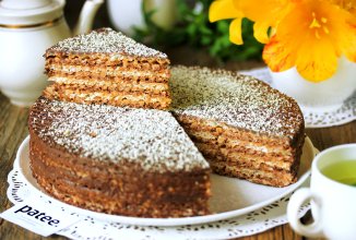 Вафельный торт Зебра