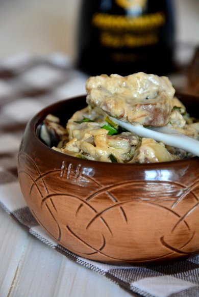 Фрикасе из куриных желудочков - Шаг 10