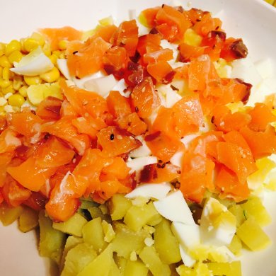 Салат с лососем - Шаг 4