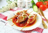 Люля-кебаб из свинины в соусе