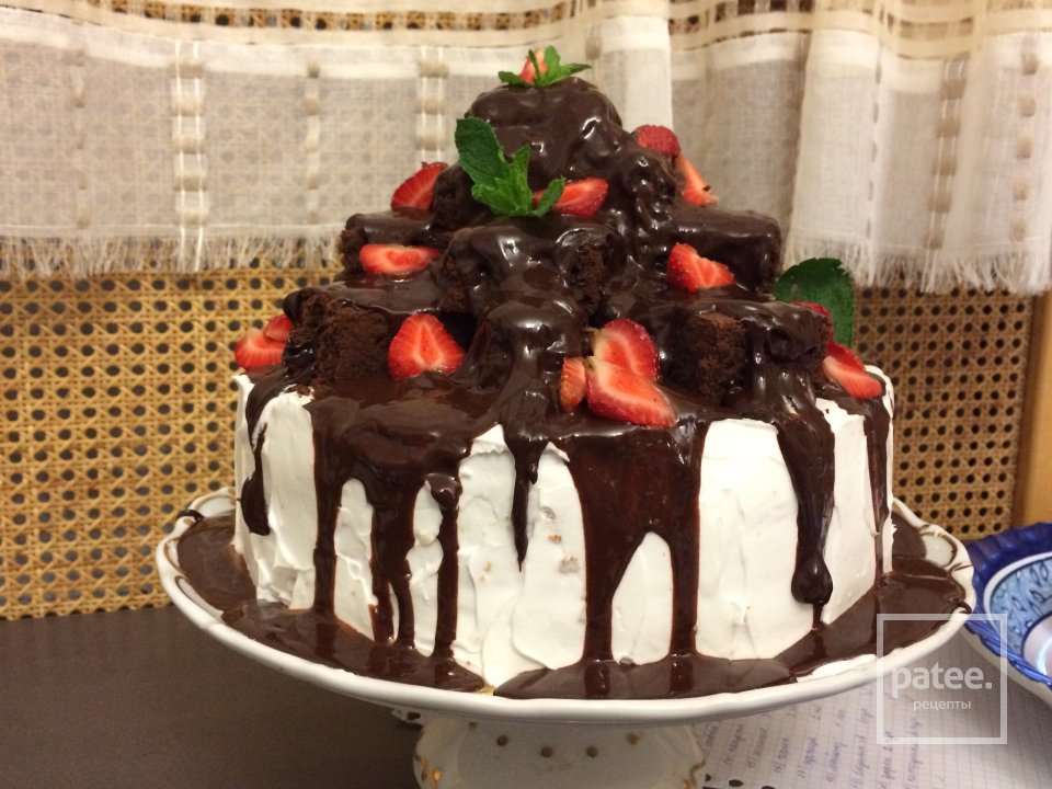 Торт "Шоколадный фонтан" - Шаг 5