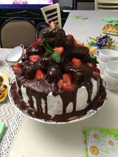 Торт "Шоколадный фонтан" - Шаг 6