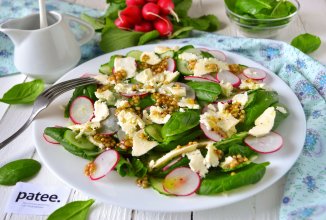 Салат со шпинатом и горчичной заправкой