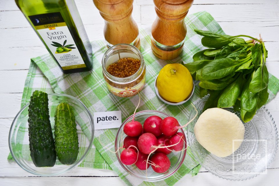 Салат со шпинатом и горчичной заправкой - Шаг 1