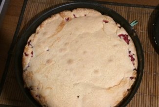 Шарлотка с клюквой