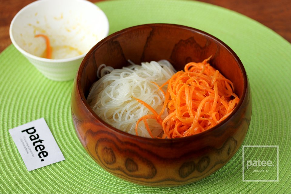 Овощной салат с крахмальной лапшой - Шаг 3