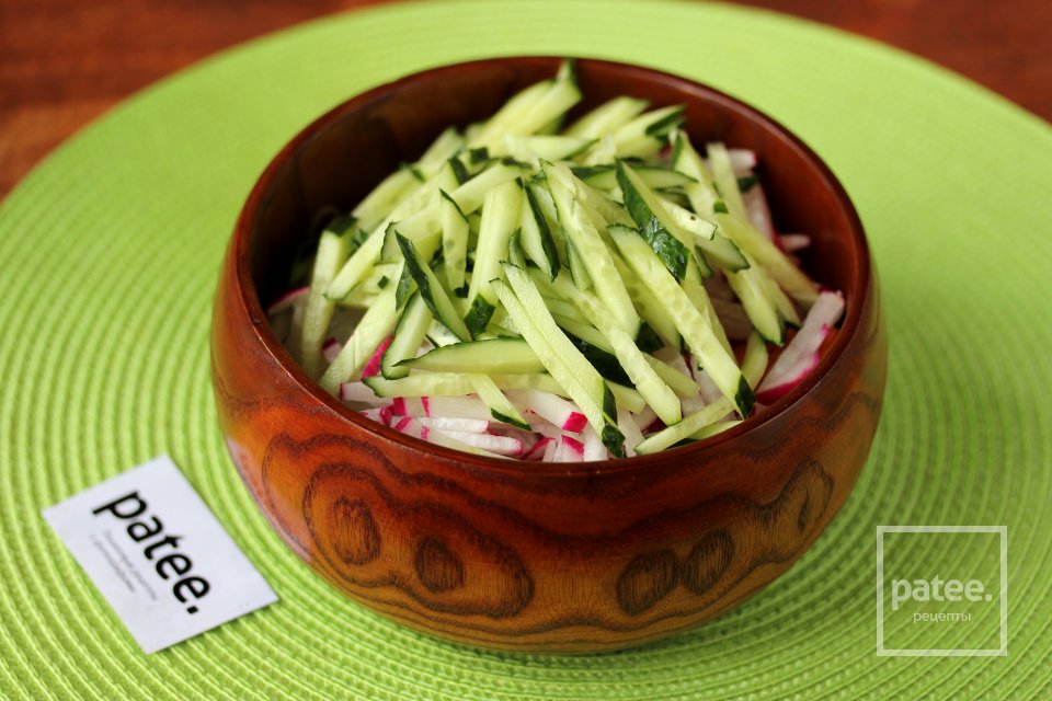 Овощной салат с крахмальной лапшой - Шаг 7