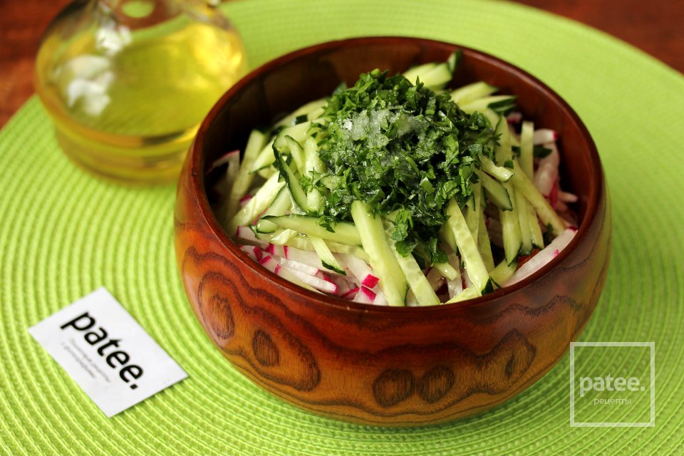 Овощной салат с крахмальной лапшой - Шаг 10