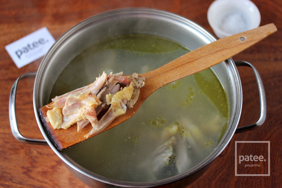 Суп с замороженным шпинатом и яйцом - Шаг 5