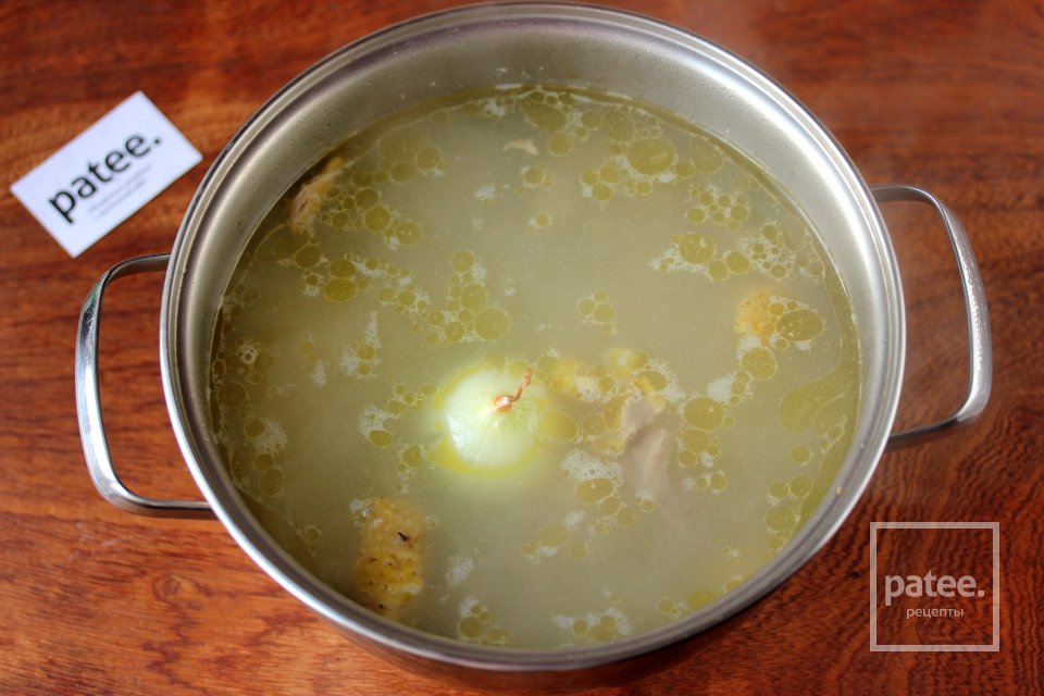 Суп с замороженным шпинатом и яйцом - Шаг 6