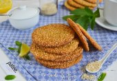 Кунжутное печенье из цельнозерновой муки