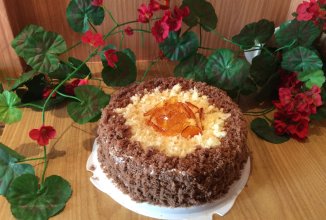 Торт "Карамельная роза".