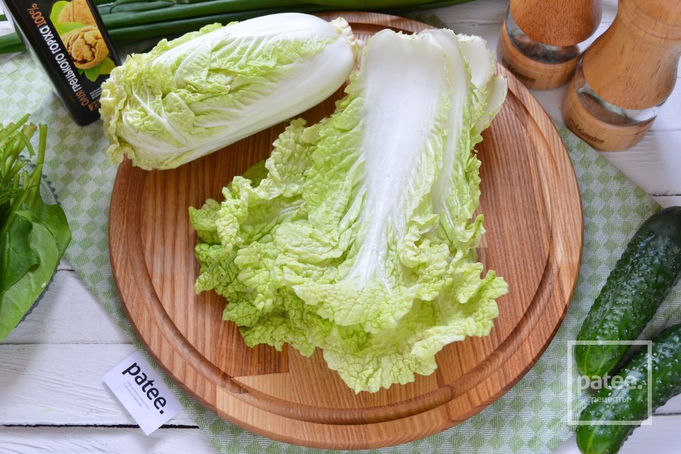Салат из пекинской капусты с ароматным маслом грецкого ореха - Шаг 2
