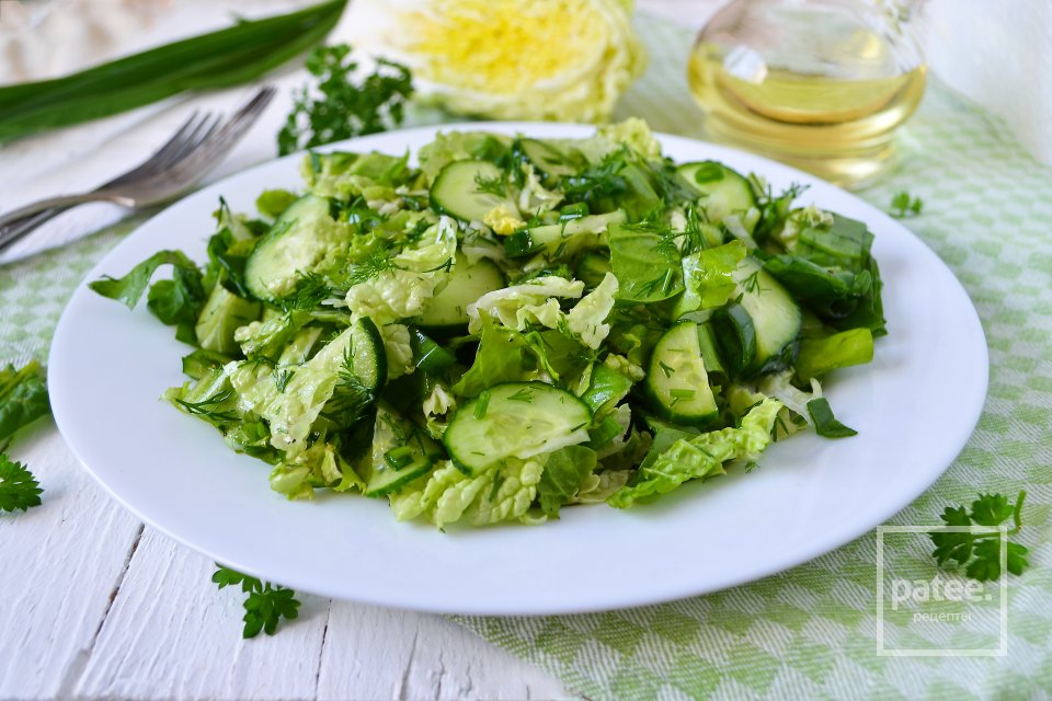 Салат из пекинской капусты с ароматным маслом грецкого ореха - Шаг 14