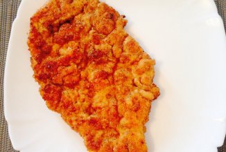 Шницель огромный!