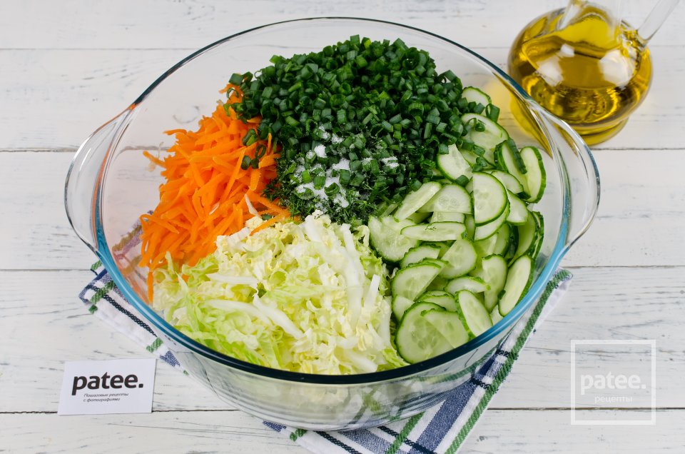 Свежий хрустящий салат из пекинской капусты - Шаг 8