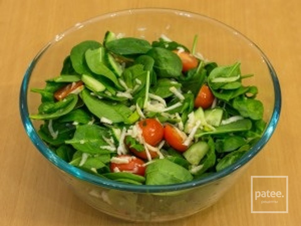 салат с сельдереем,шпинатом и куриным филе - Шаг 8