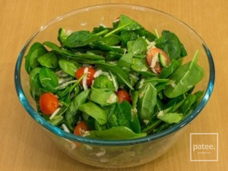 салат с сельдереем,шпинатом и куриным филе - Шаг 9
